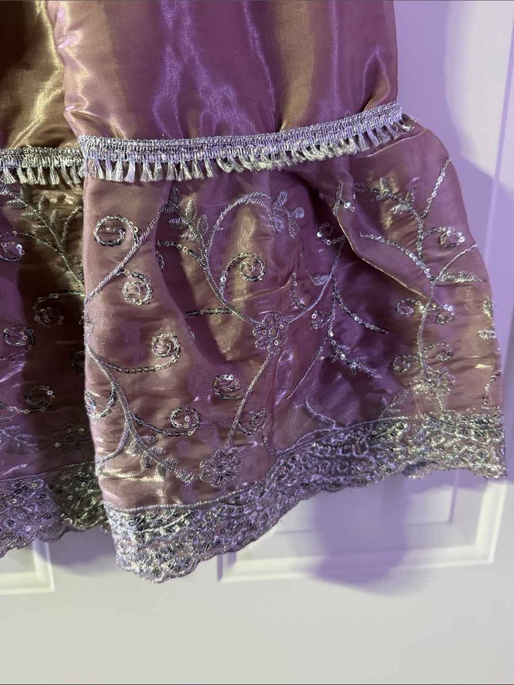 Kids Gharara Set Mauve/Silver 3pc Festive Outfit - Picture 13 of 15